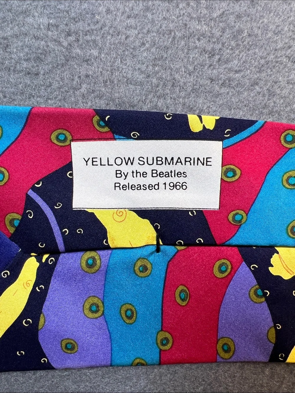 The Beatles Multicolor Novelty Tie with Yellow Submarine Motif